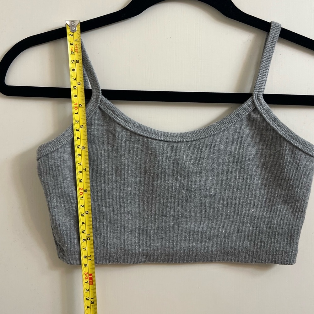 SHEIN Solid Rib-Knit Crop Cami Top - Picture 8 of 10